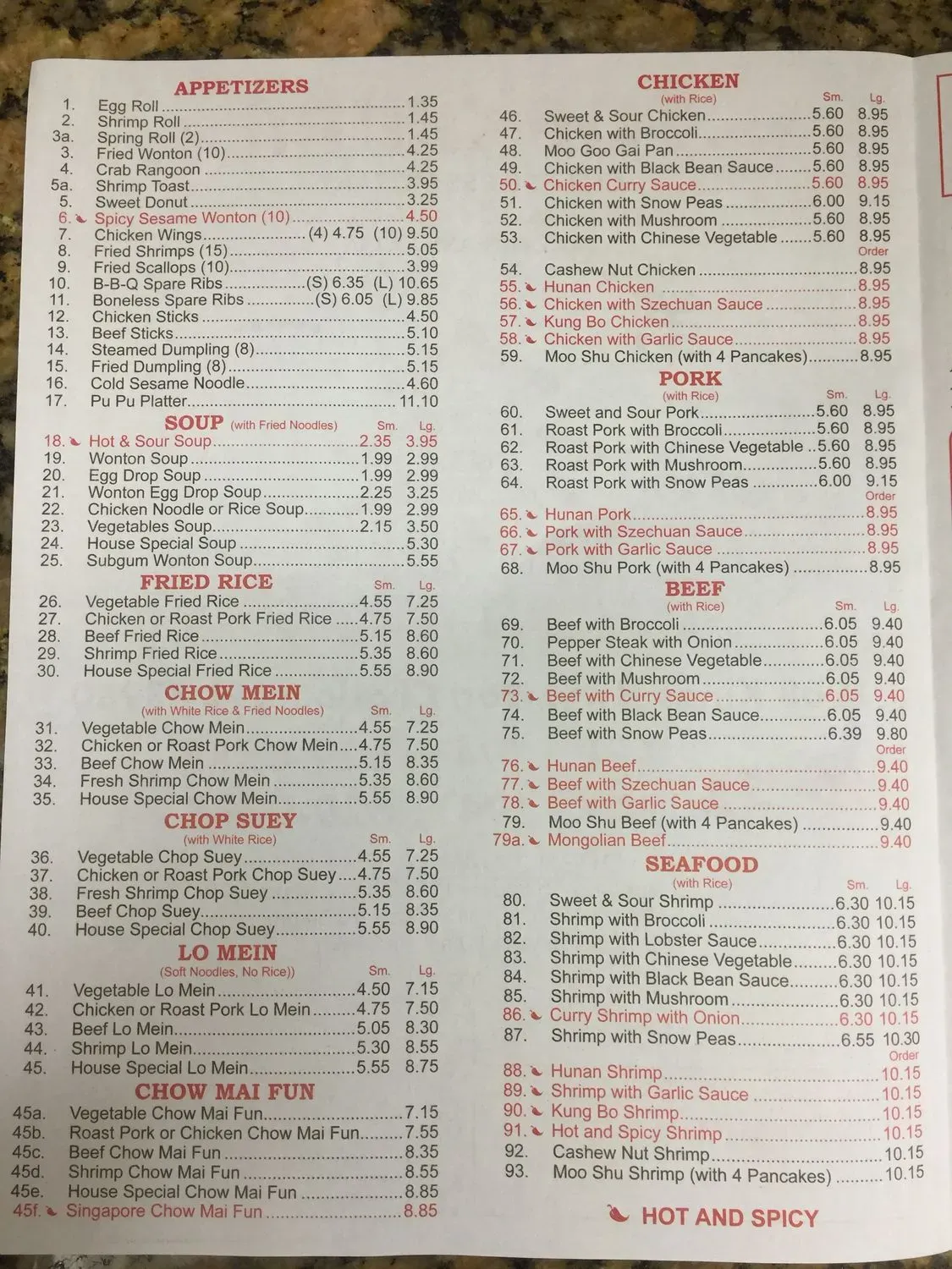 Menu 1