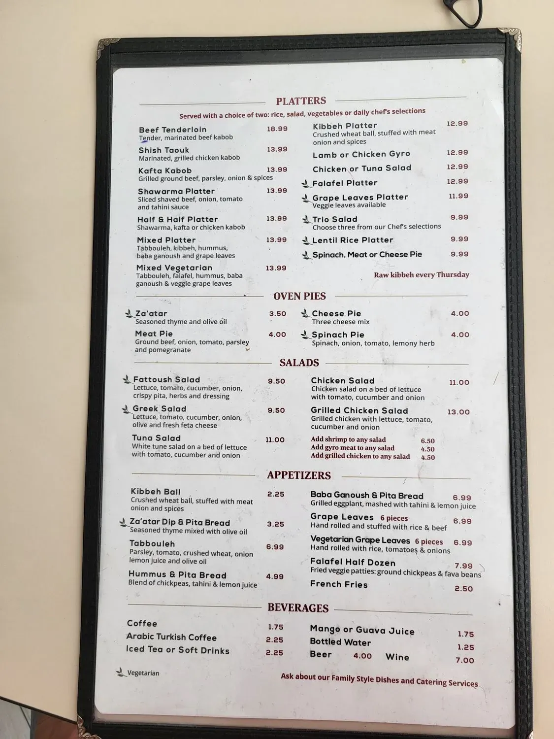 Menu 5