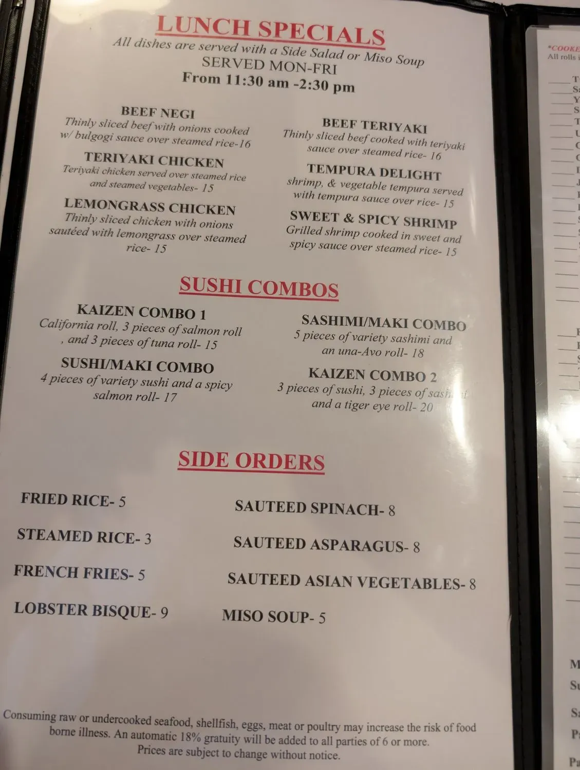 Menu 4