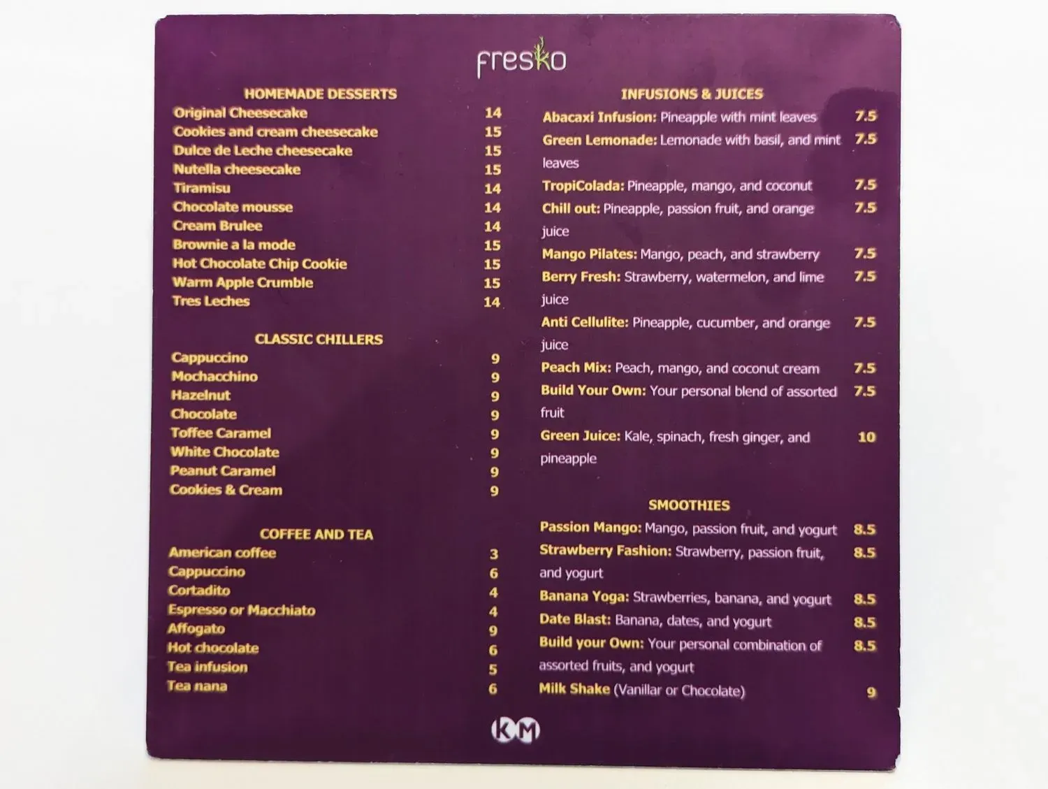 Menu 2