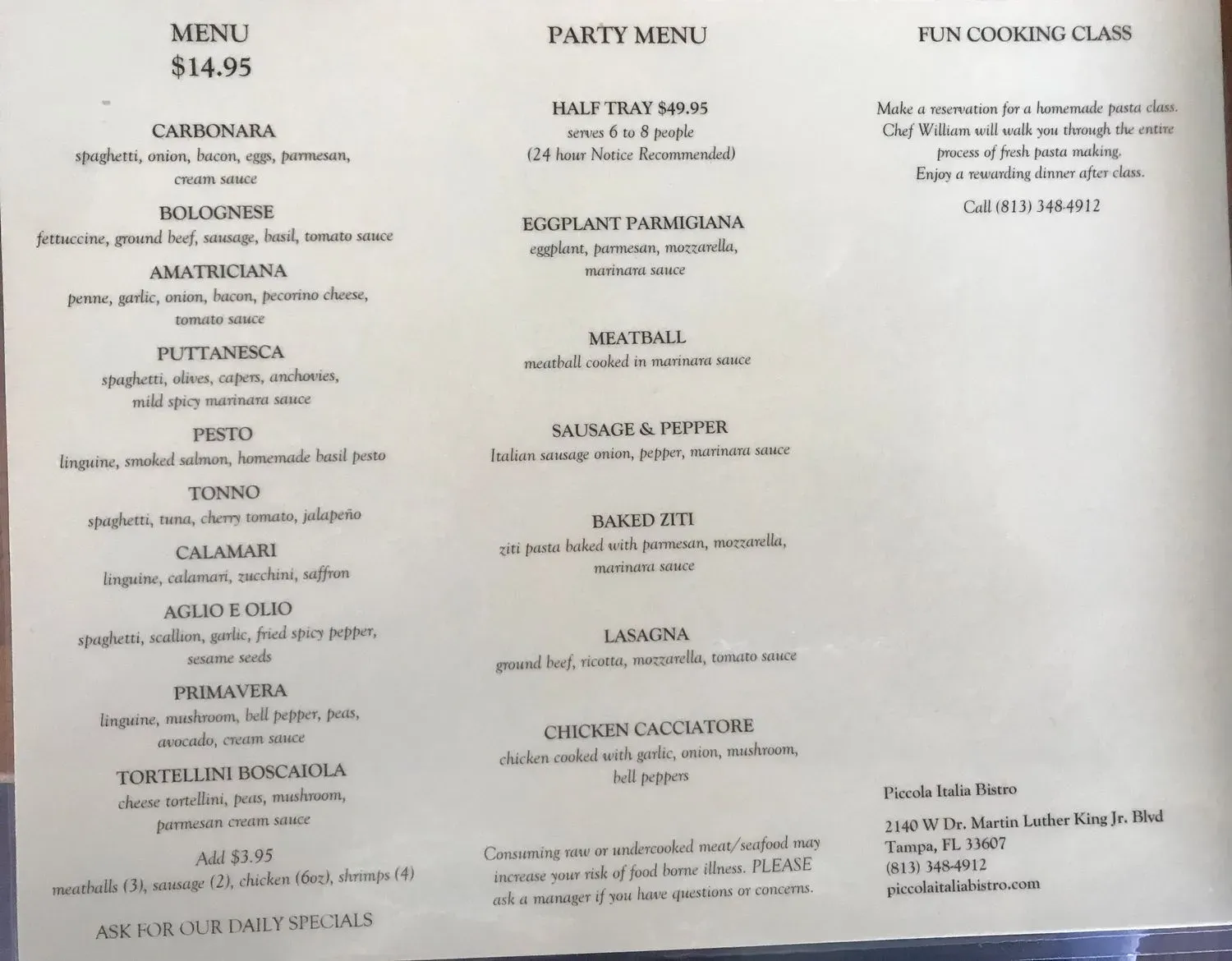 Menu 1