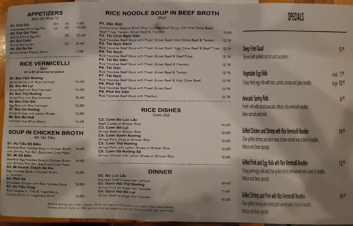 Menu 2