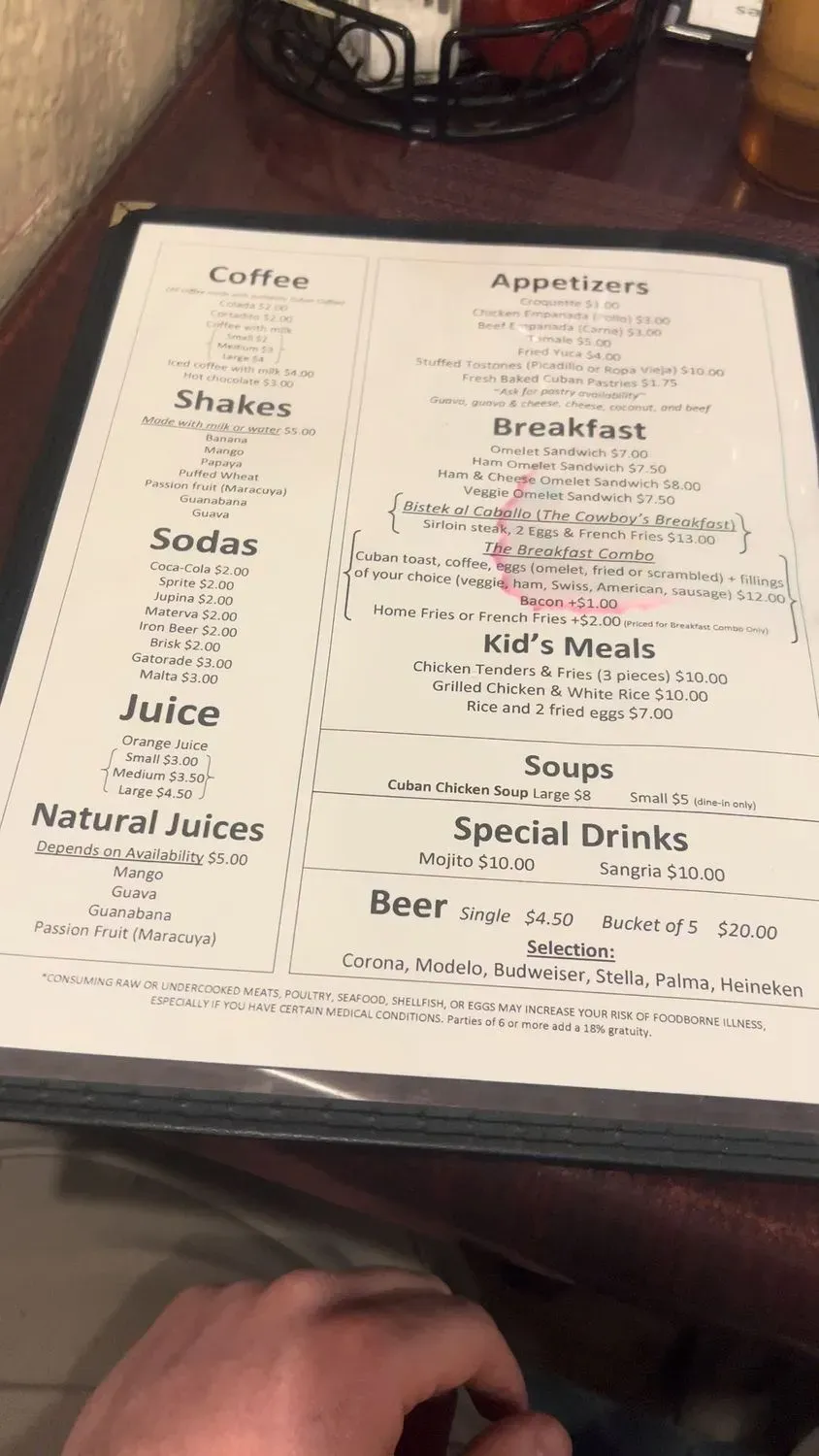 Menu 5