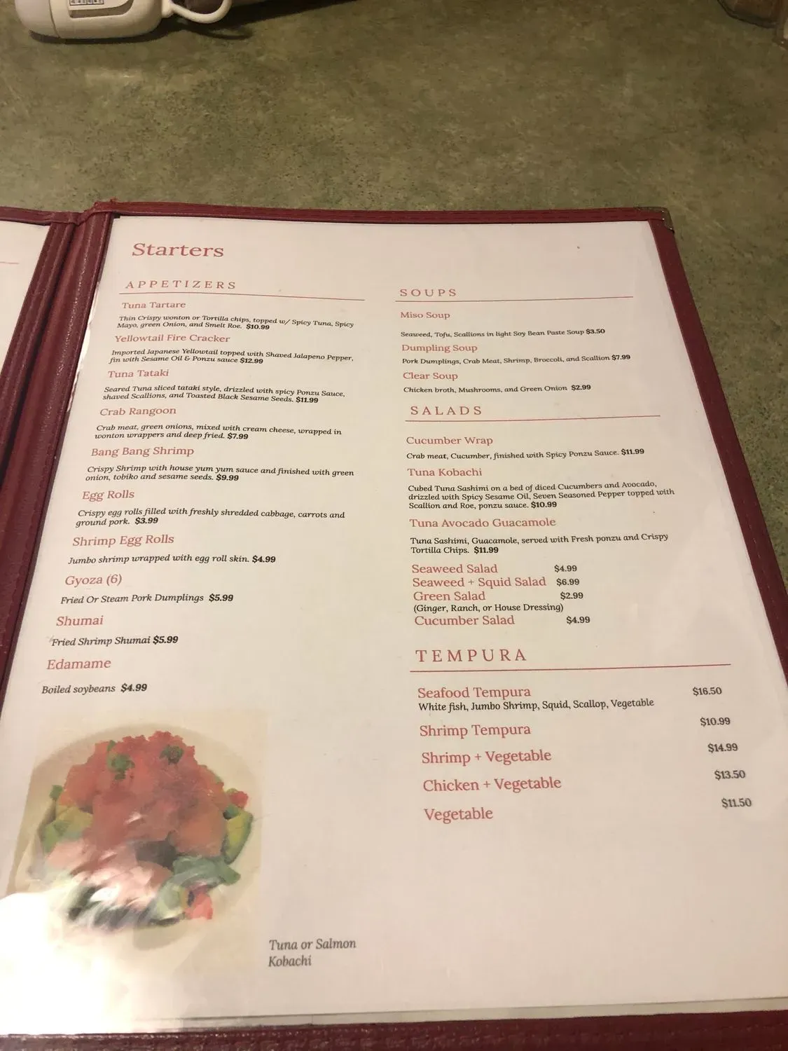 Menu 1