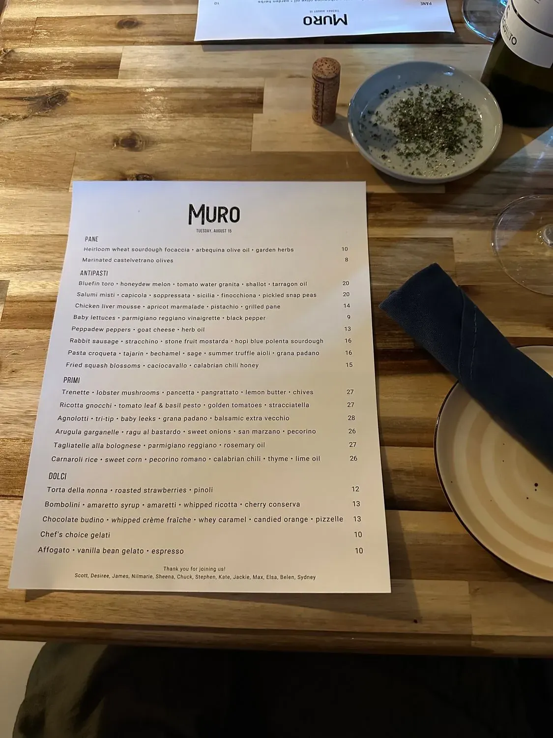 Menu 5