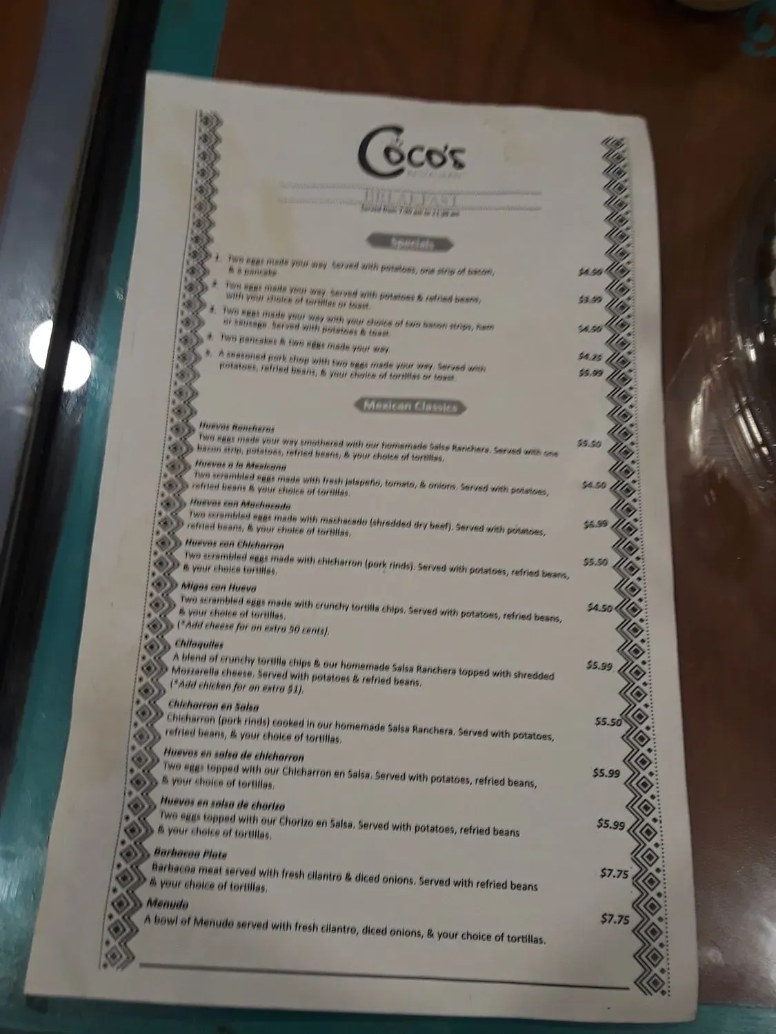 Menu 1