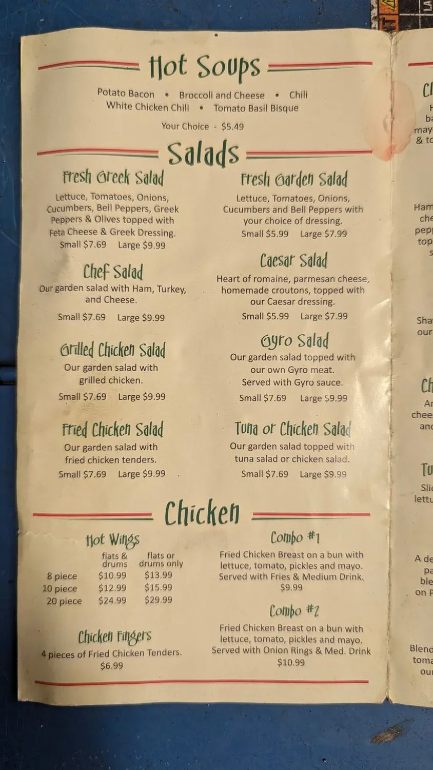 Menu 5