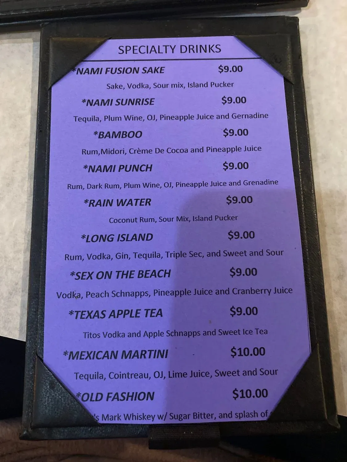 Menu 1