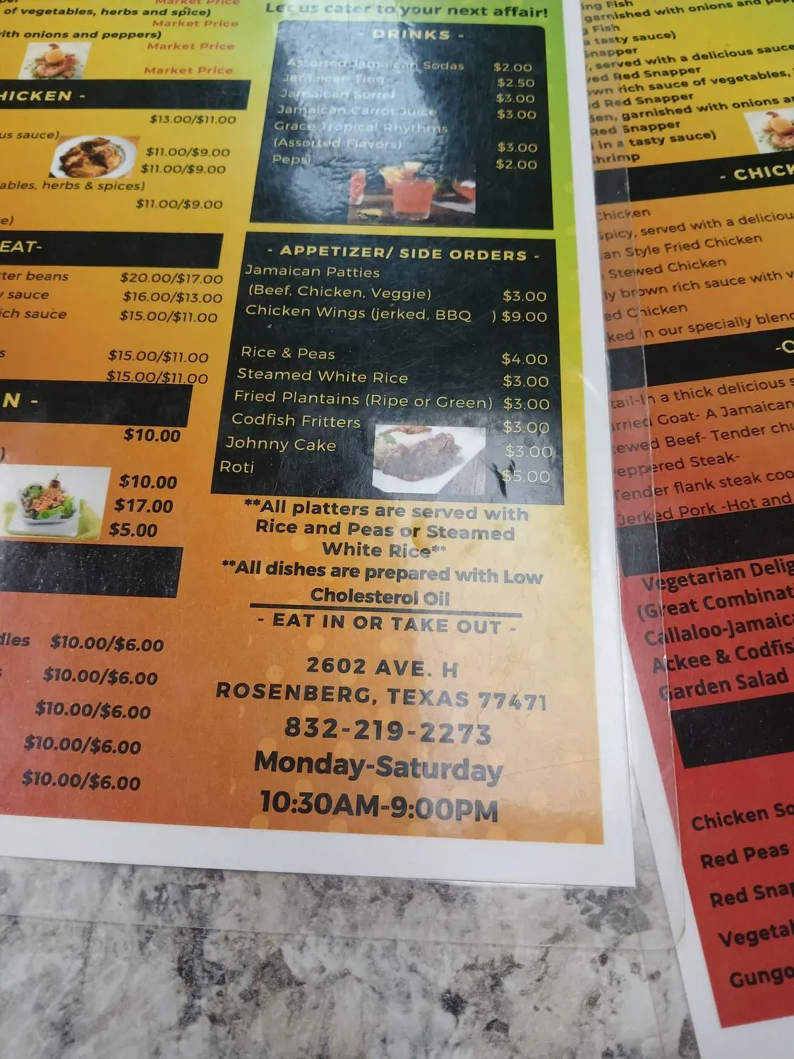 Hop-A-Long’s Jamaican Kitchen Menu - Updated November 2025