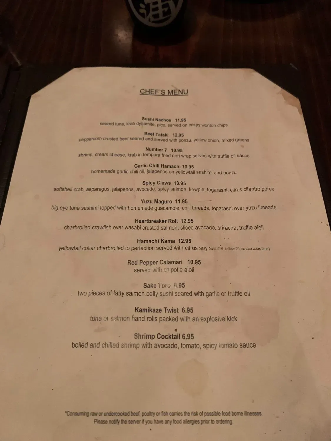 Menu 5