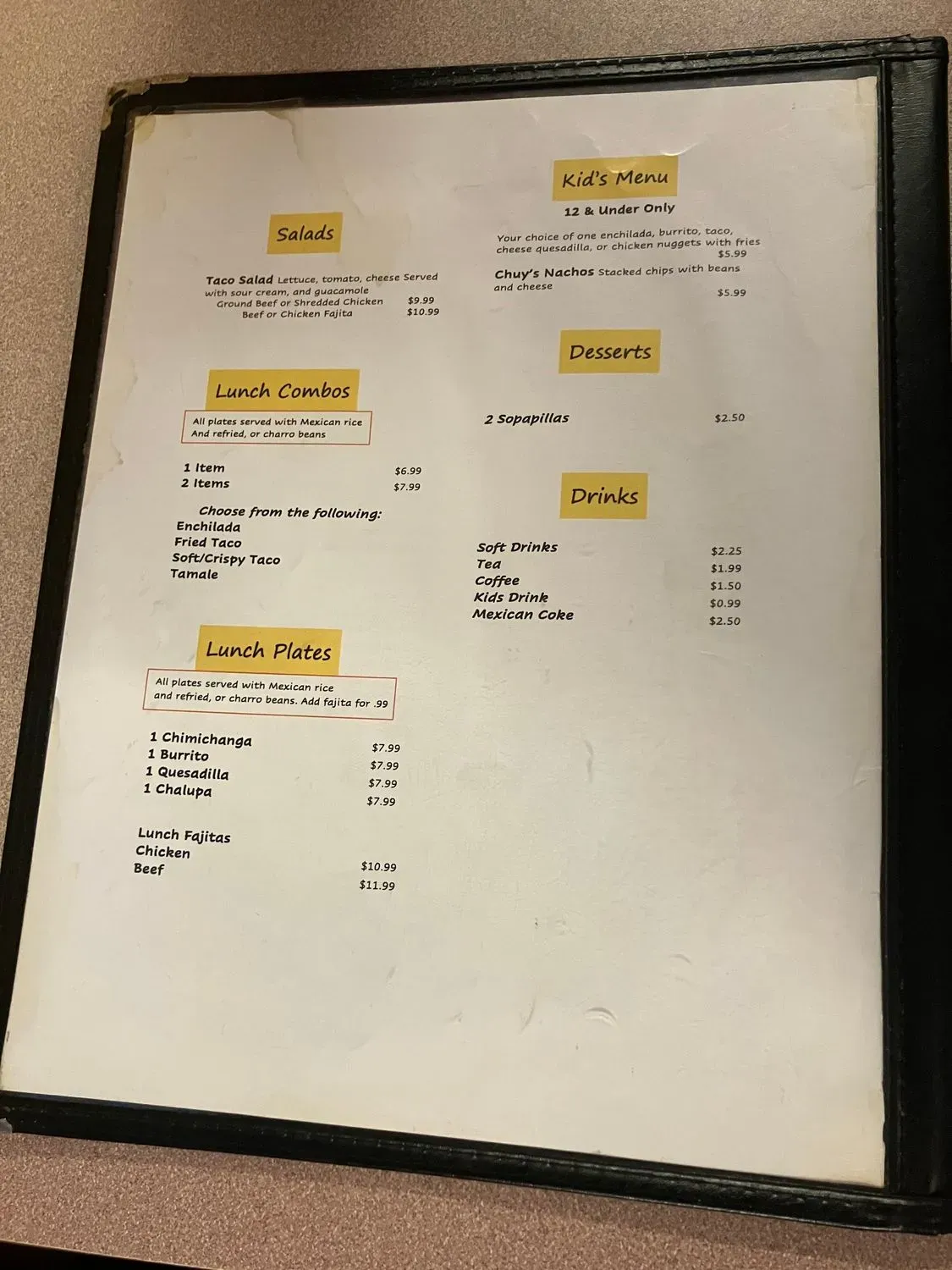 Menu 1