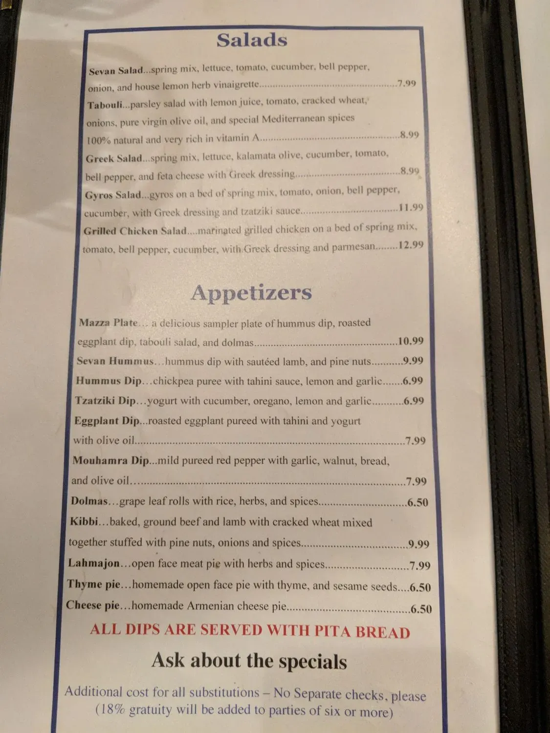 Menu 6