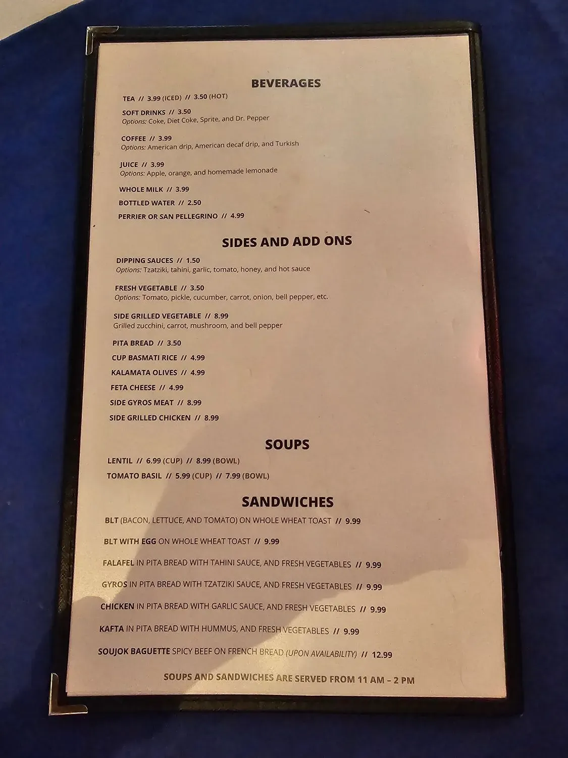 Menu 3