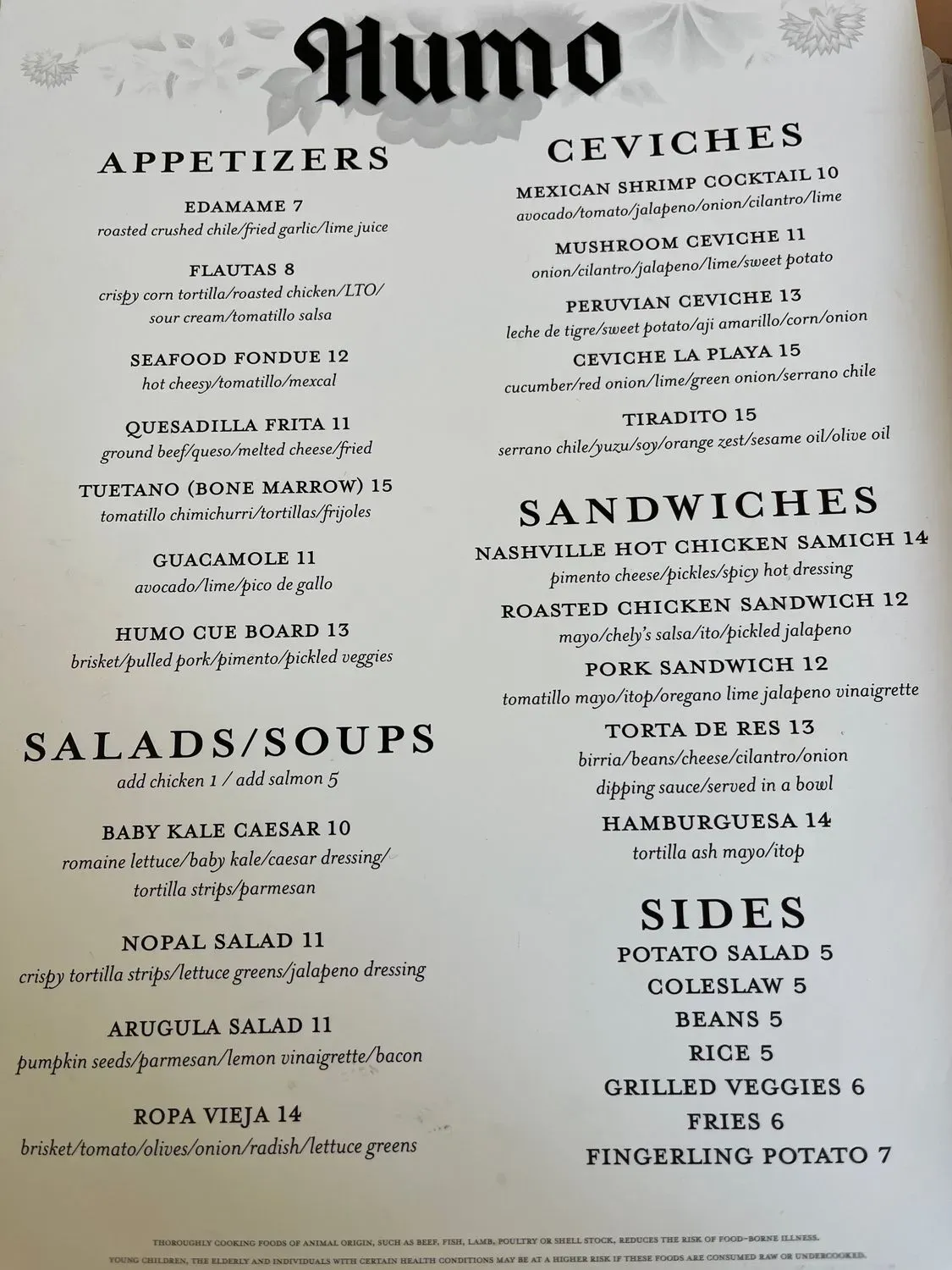 Menu 1