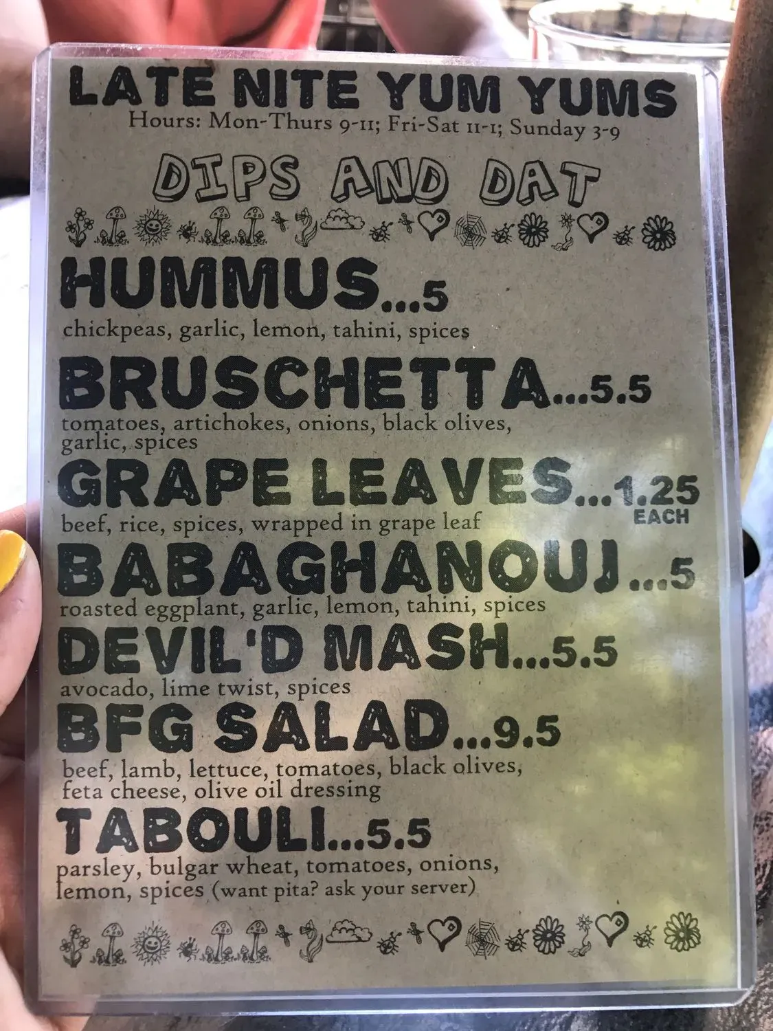 Menu 5