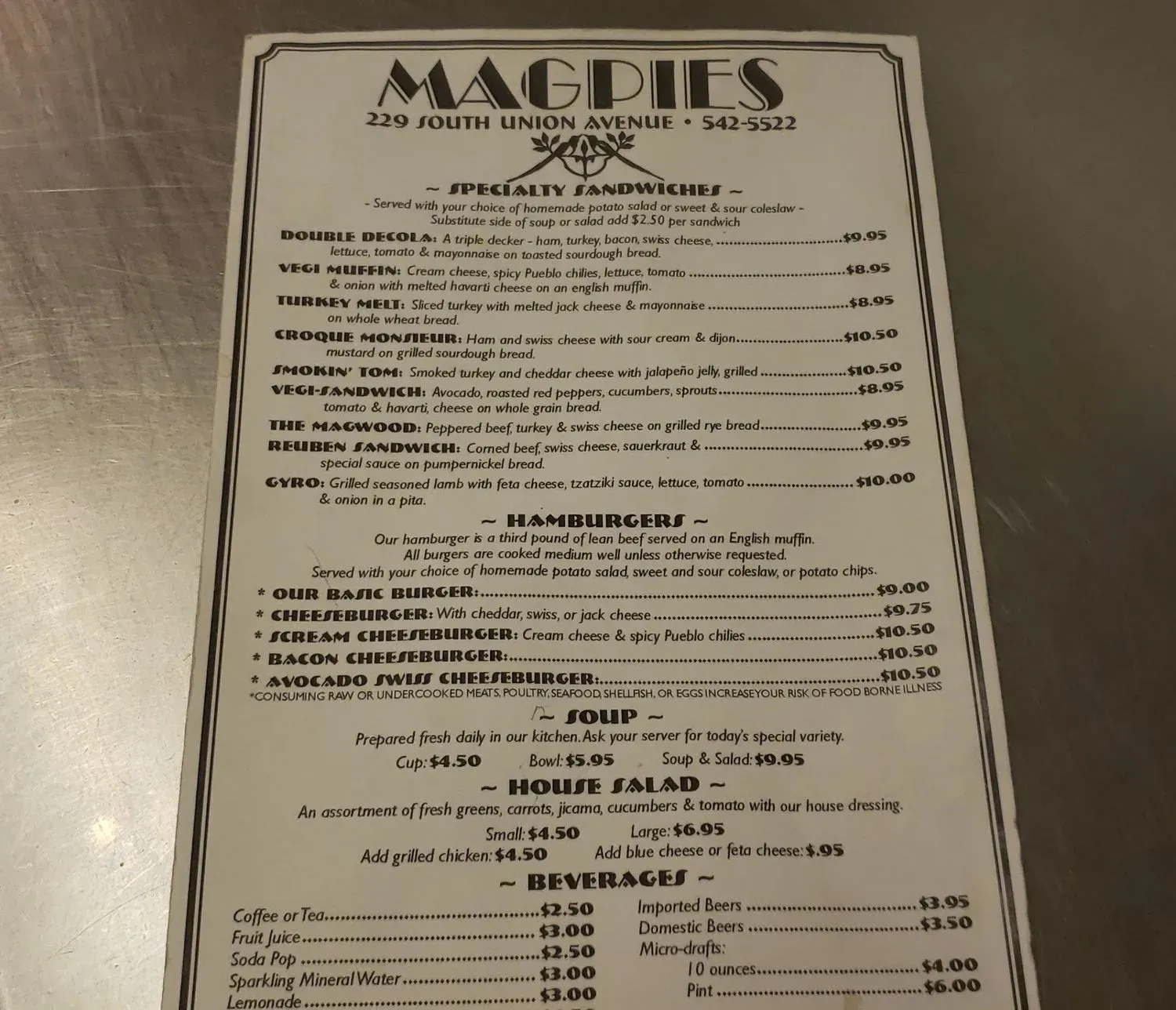 Menu 1