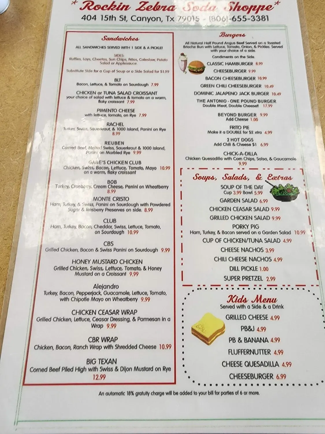 Menu 1