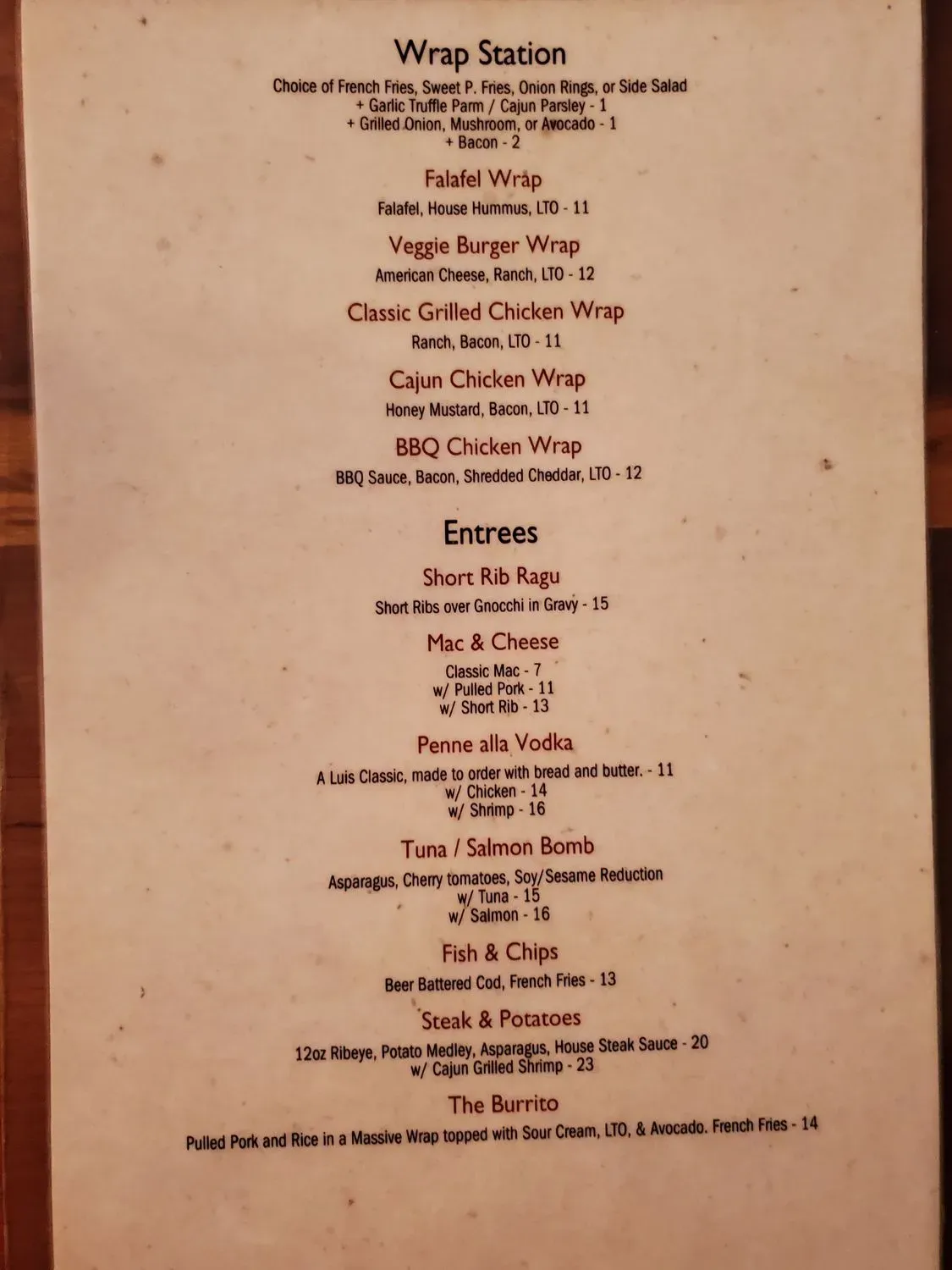 Menu 1