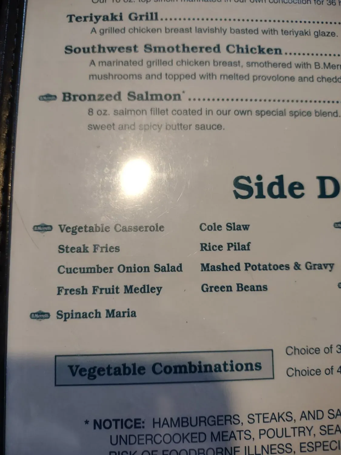 B.Merrell's Menu - Updated November 2025