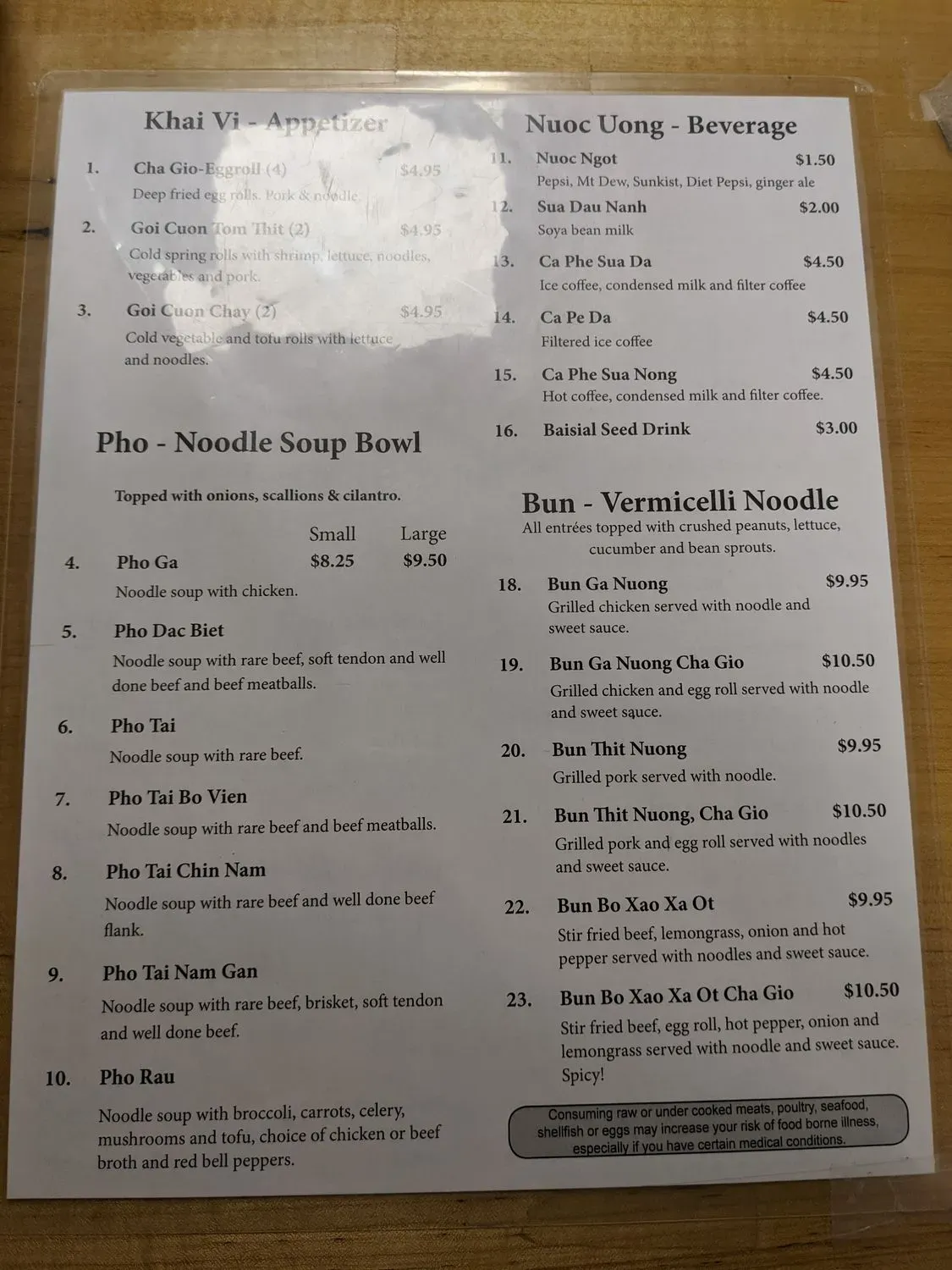 Menu 5