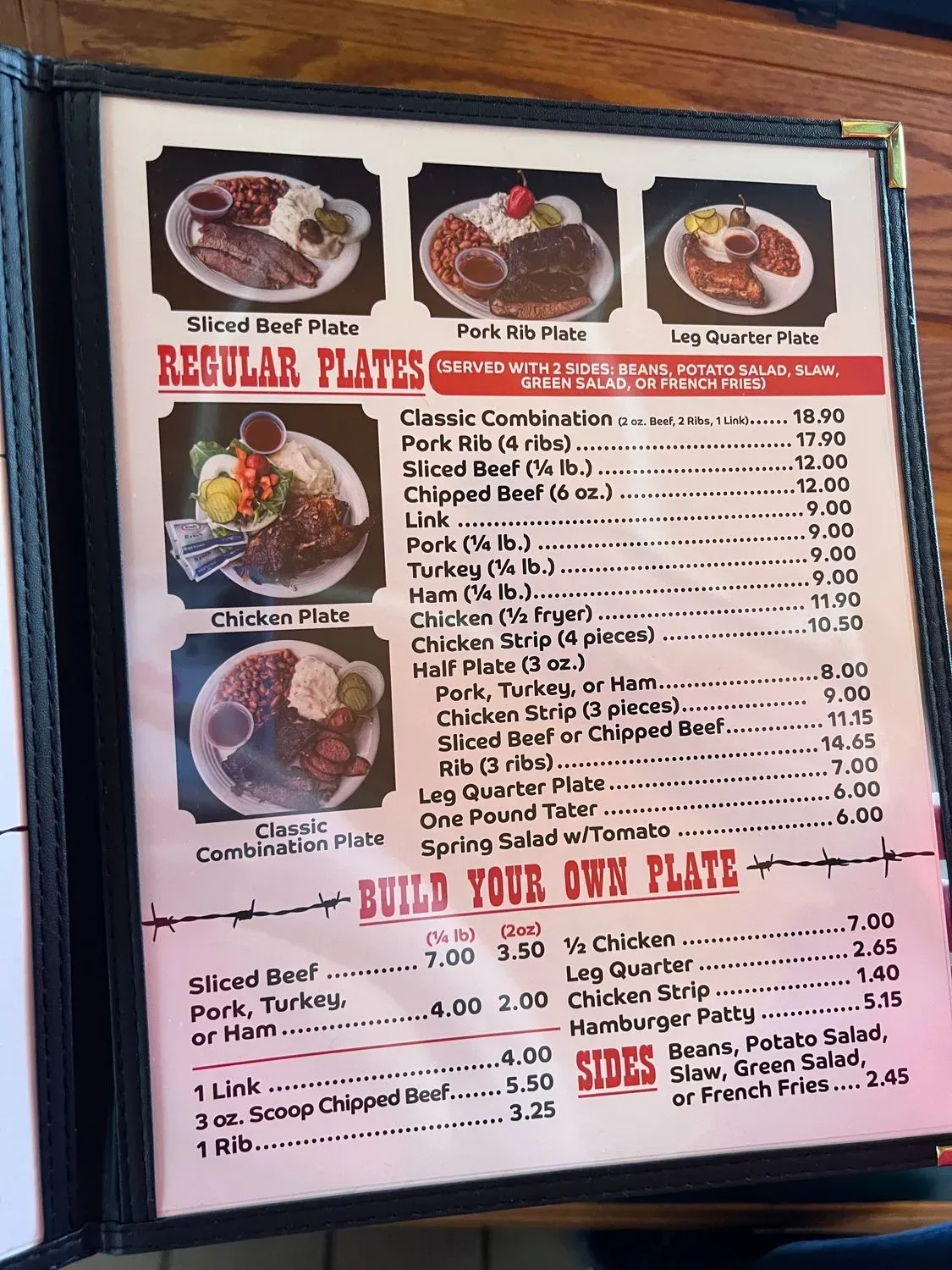 Stringer's Lufkin Bar B Q Menu - Updated November 2025