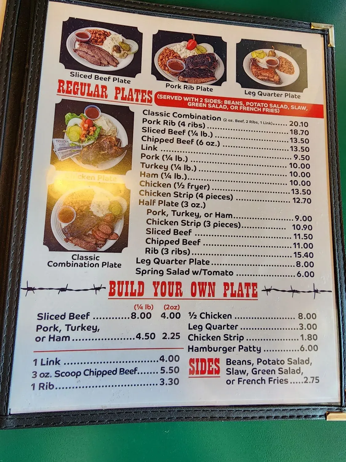 Stringer's Lufkin Bar B Q Menu - Updated November 2025