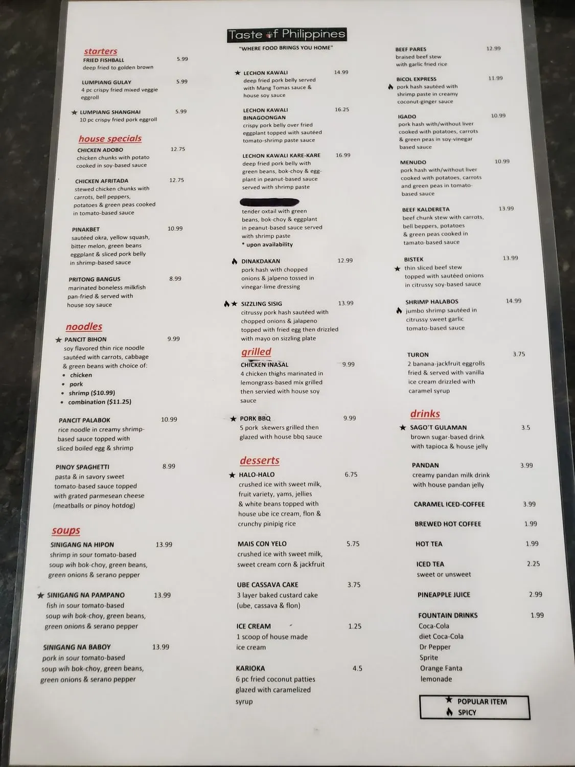 Menu 1