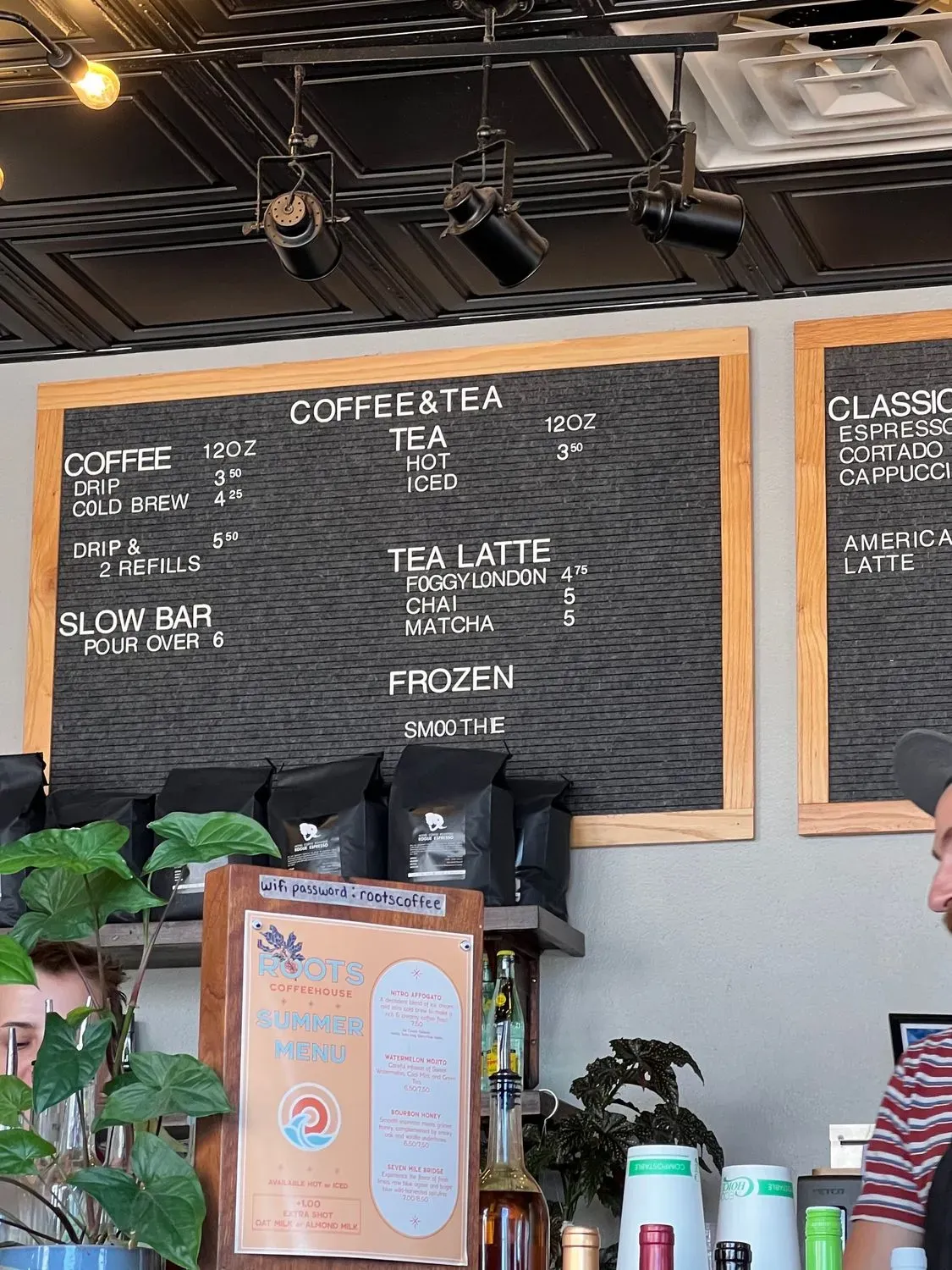 Roots Coffeehouse Menu - Updated November 2025