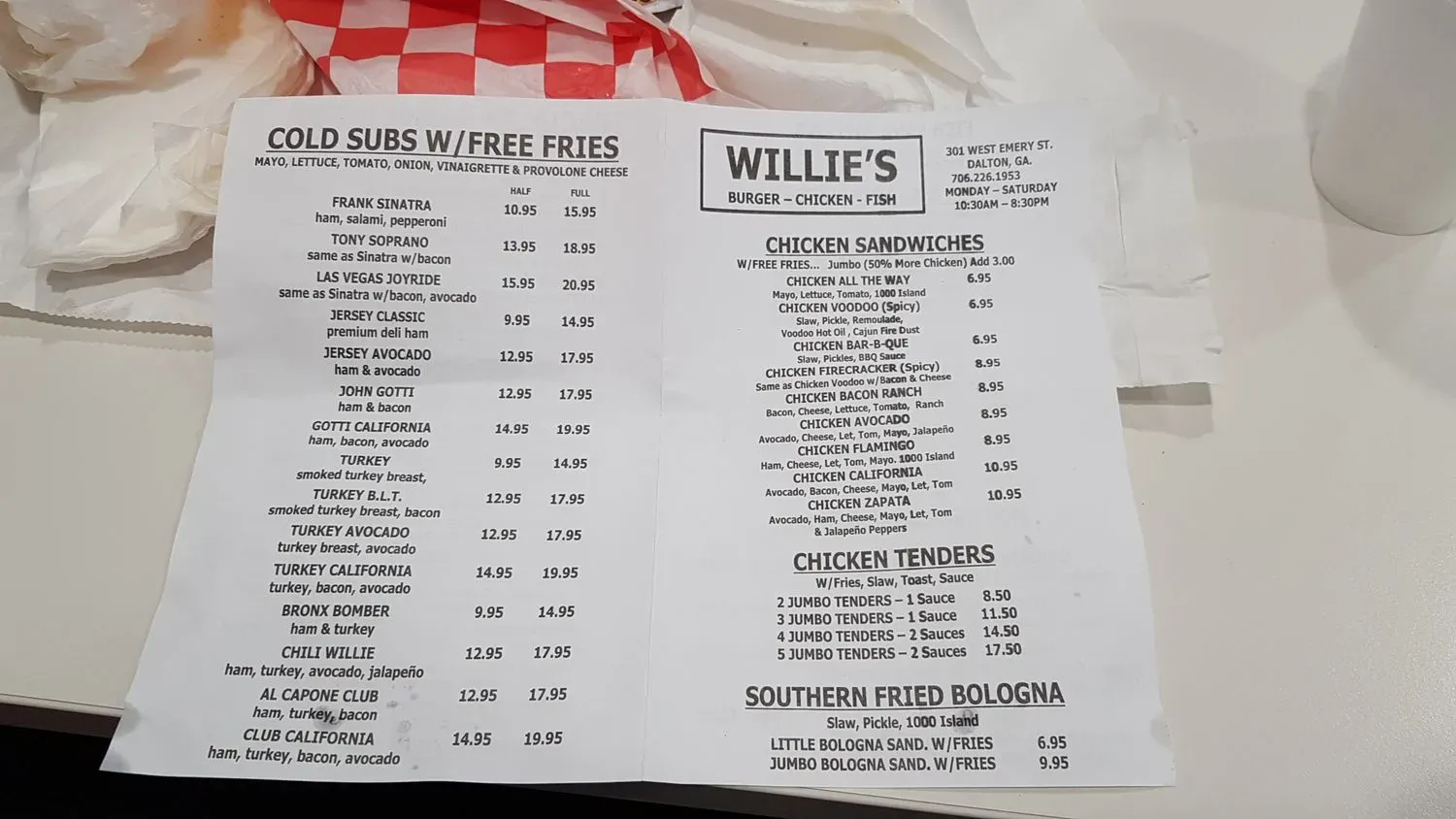 Menu 2