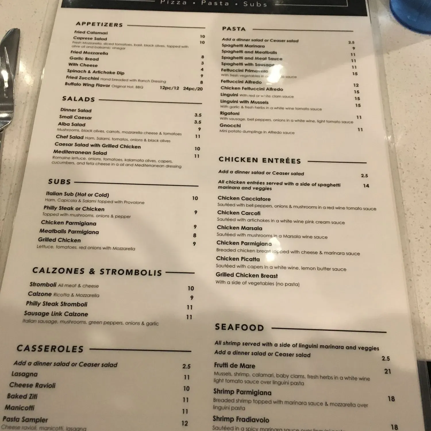 Menu 1