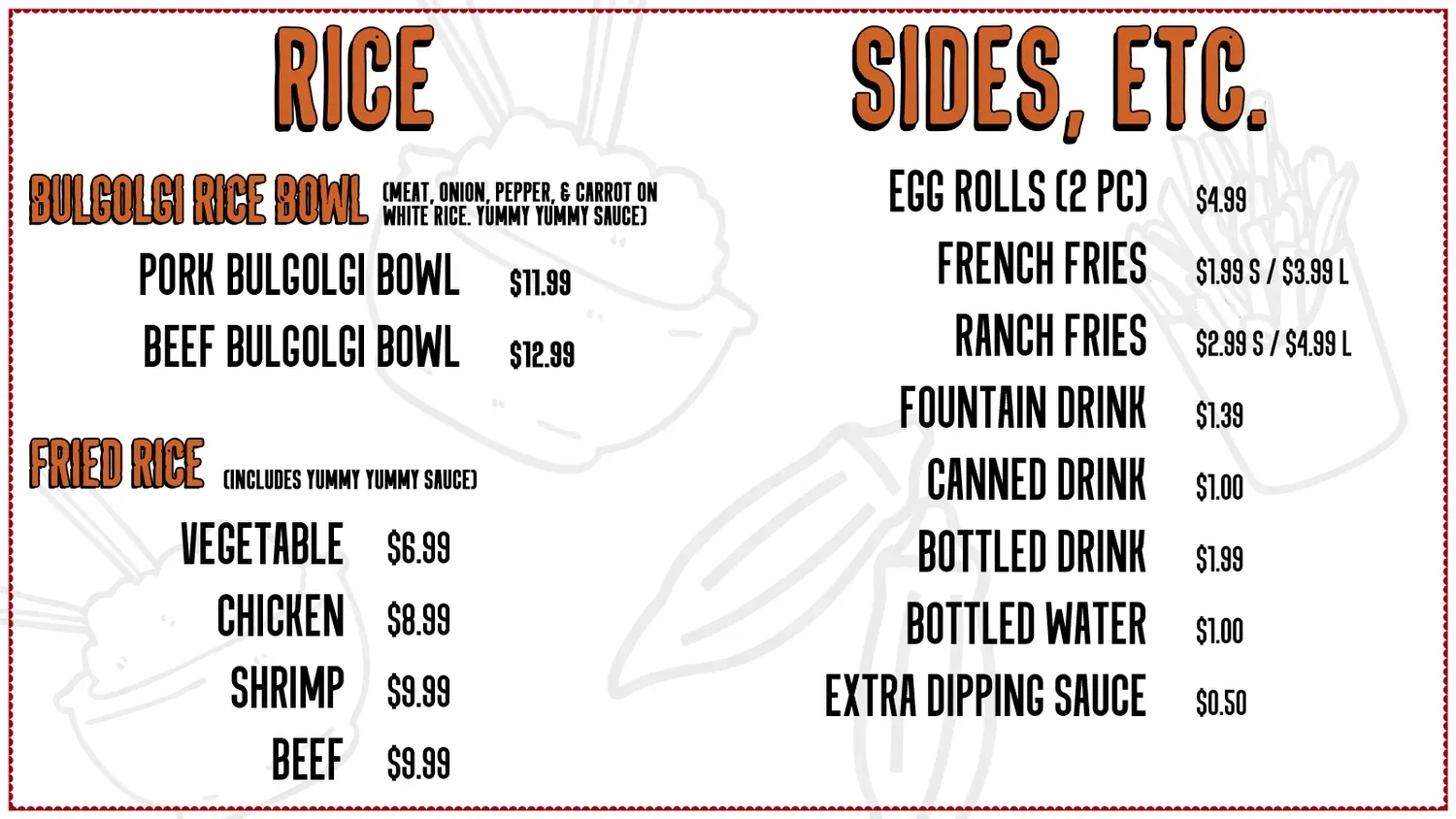 Wingin It Menu - Updated November 2025