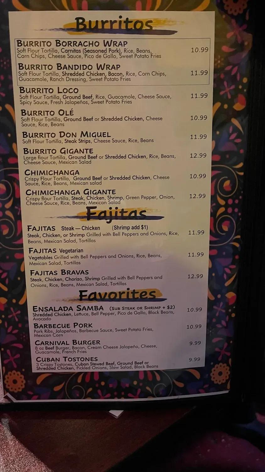 Menu 5