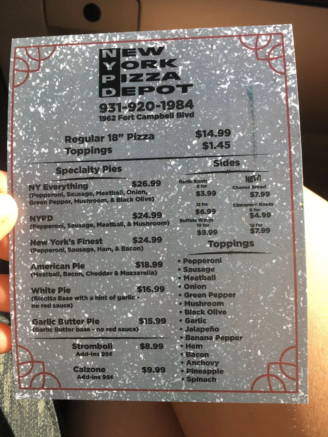 Menu 1