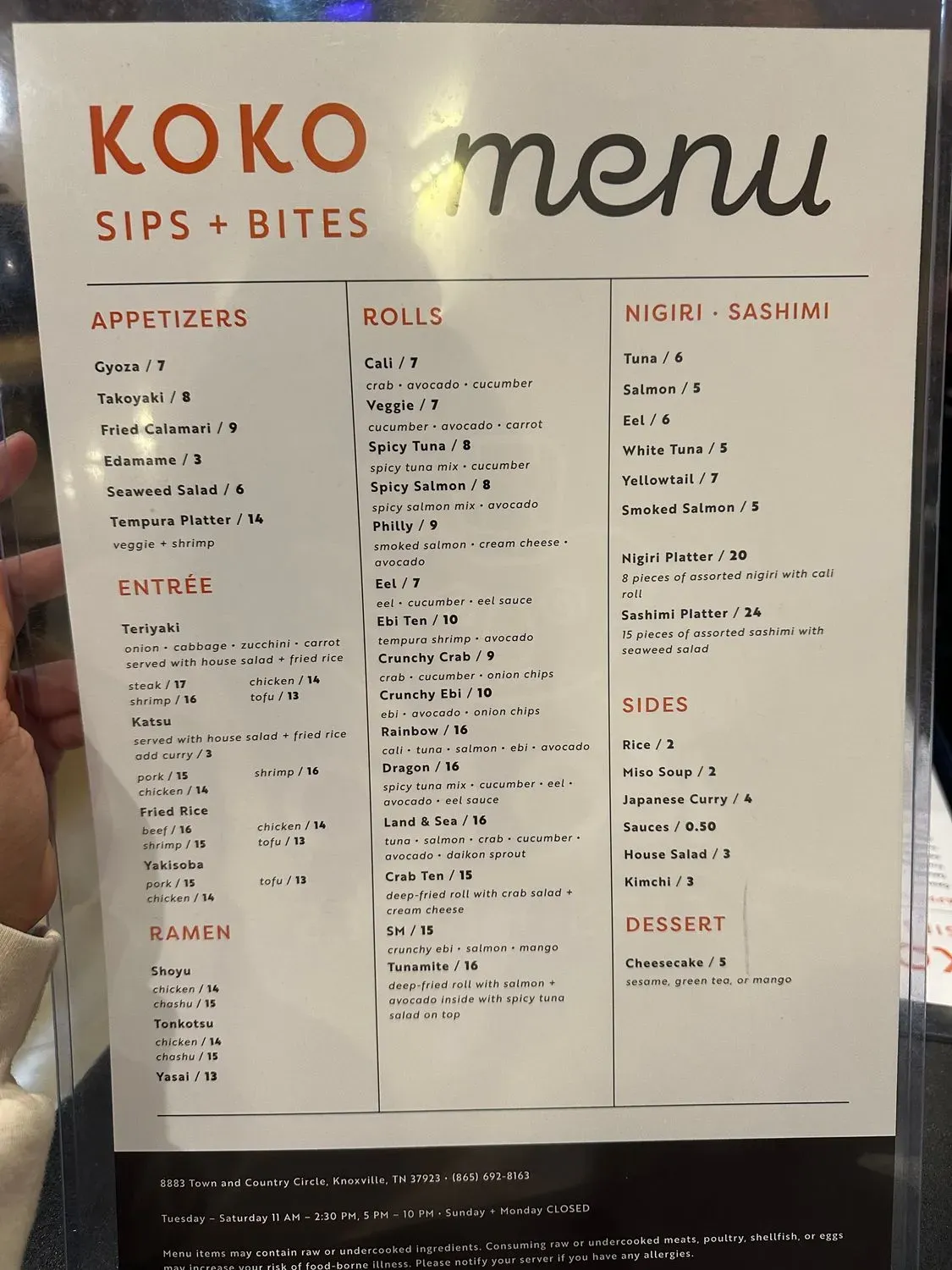 Menu 4