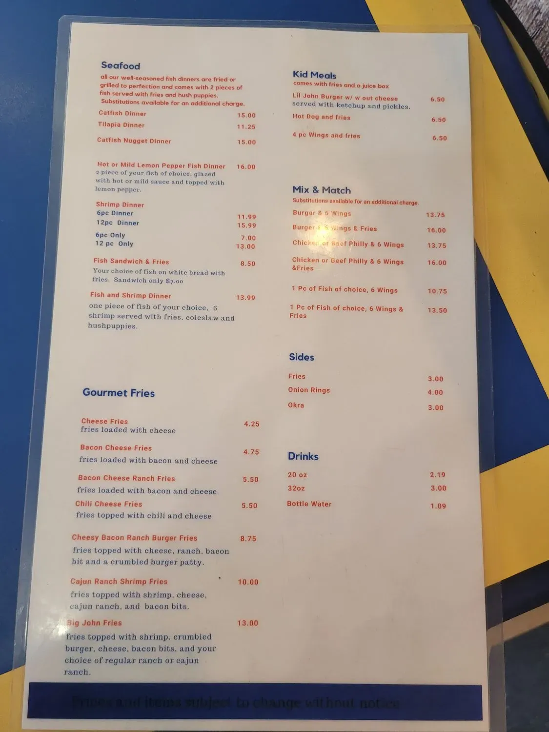 Menu 1