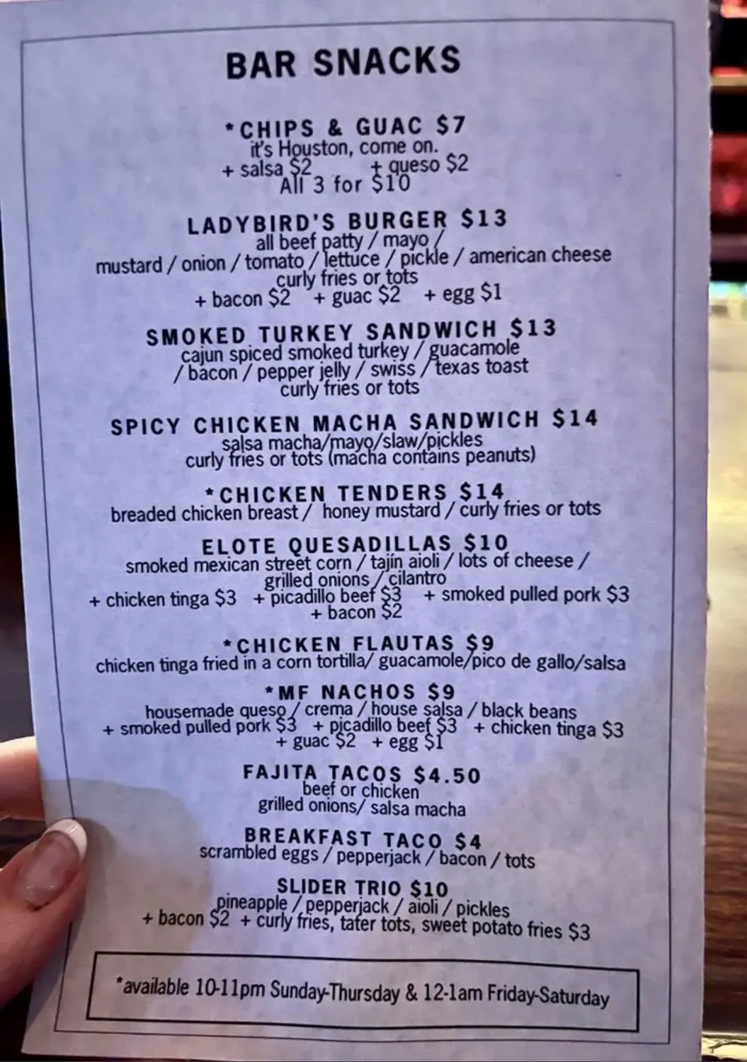 Menu 1