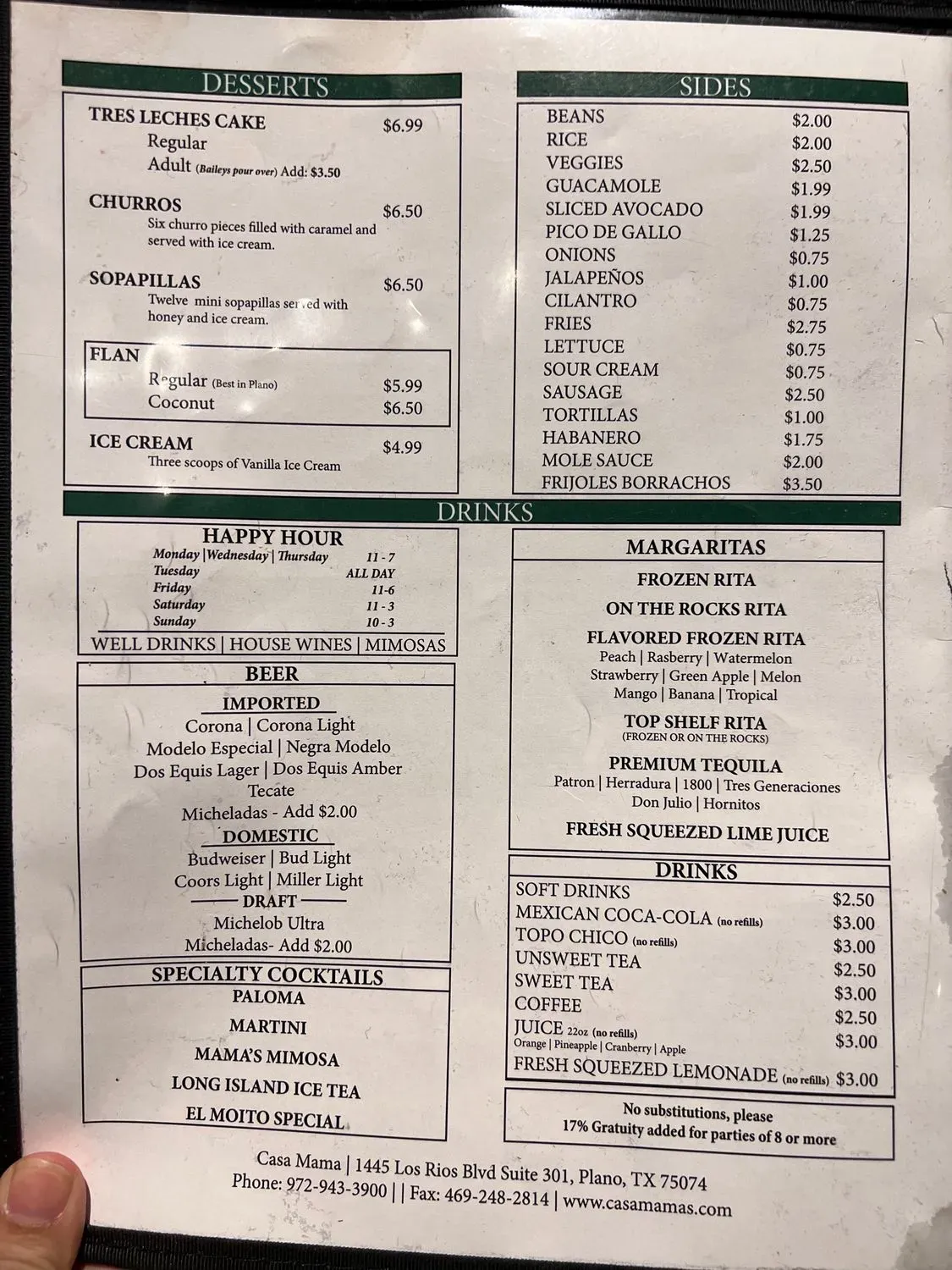 Menu 1