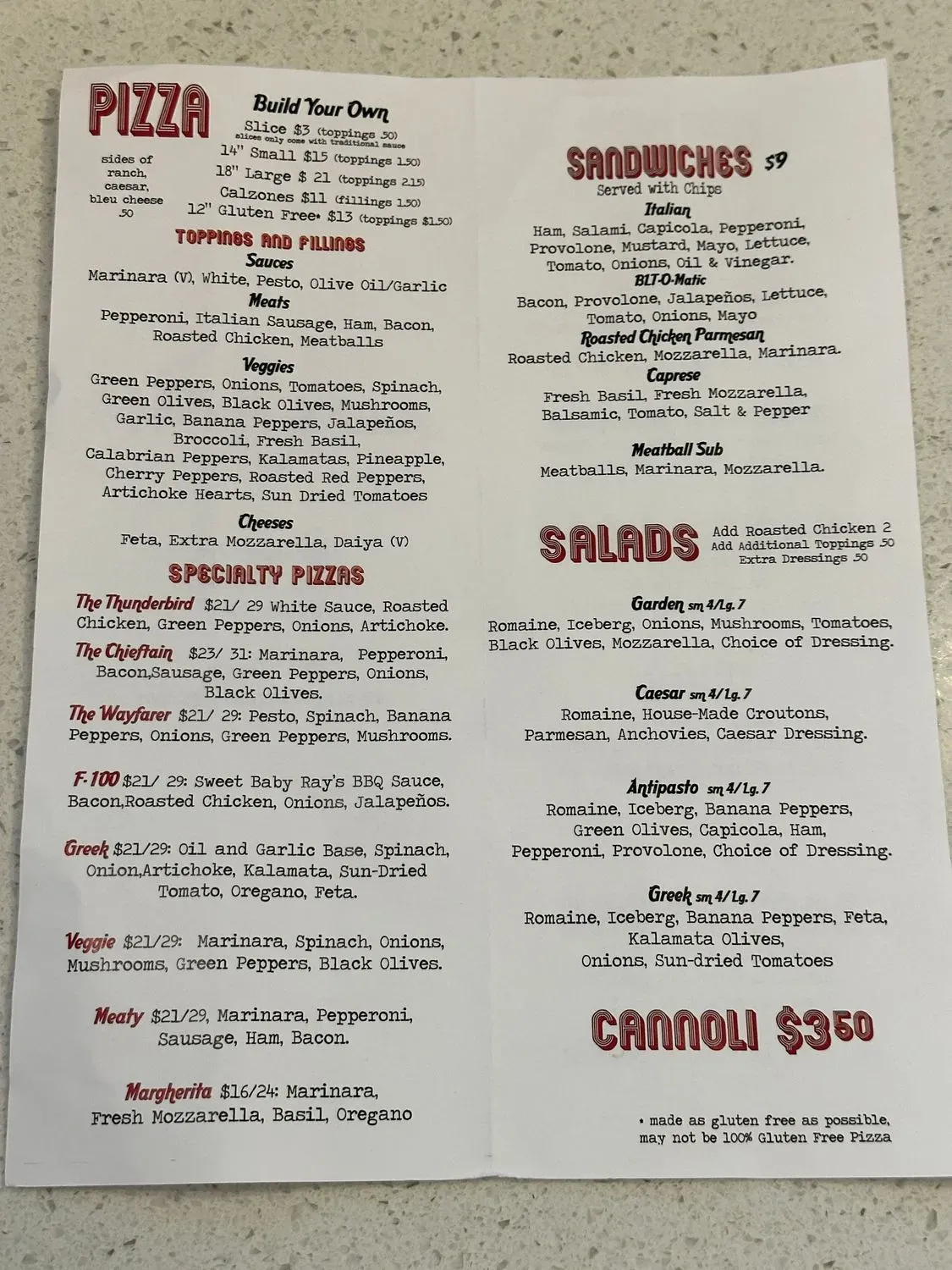 Menu 1