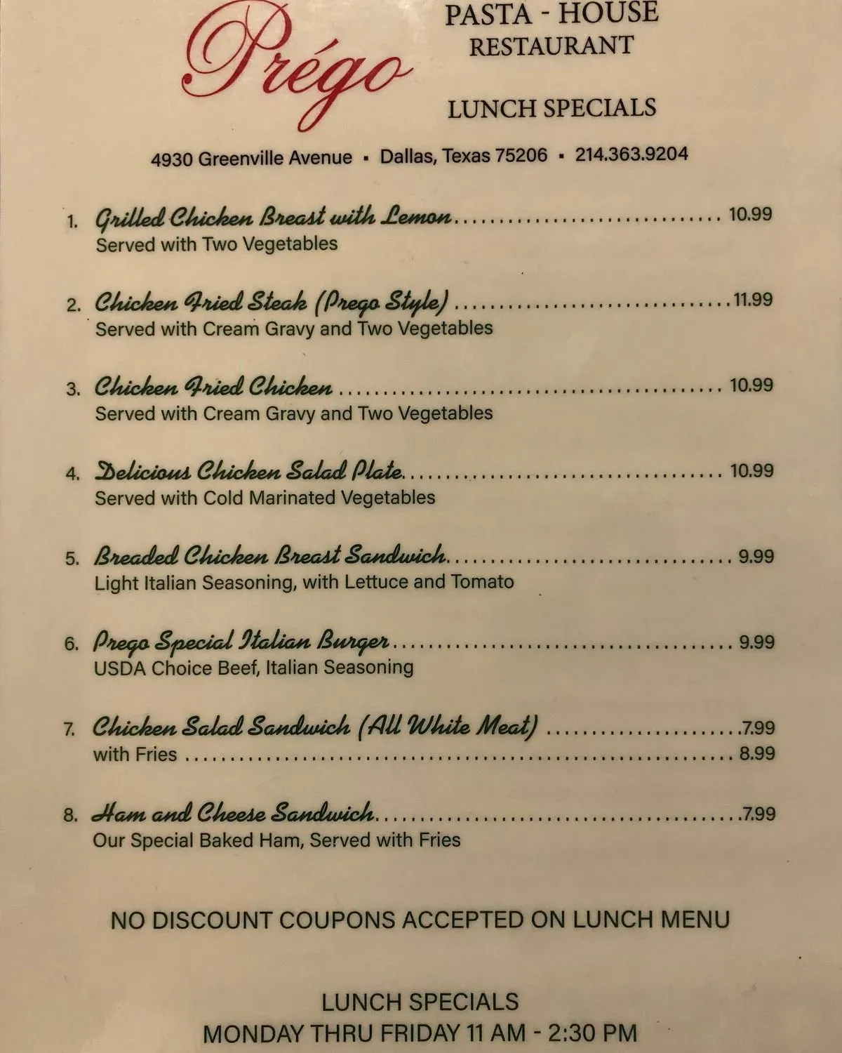 Menu 1