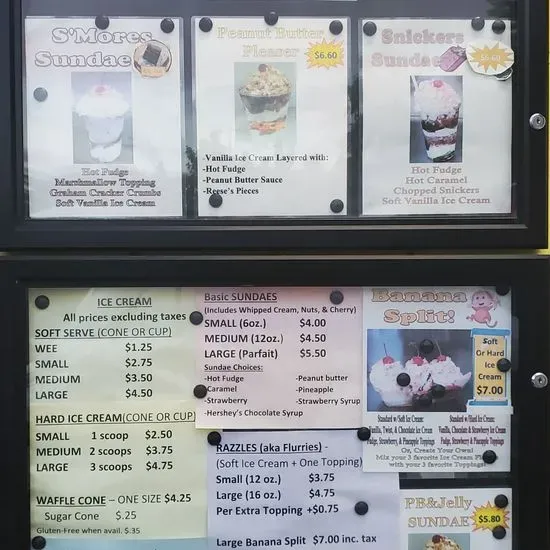 Scoops Menu 