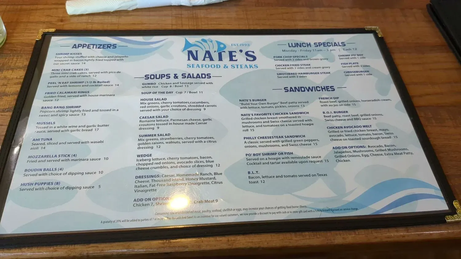 Menu 1