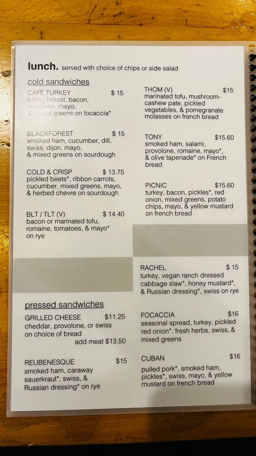 Menu 1