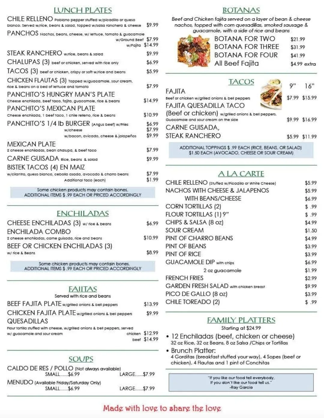 Menu 1