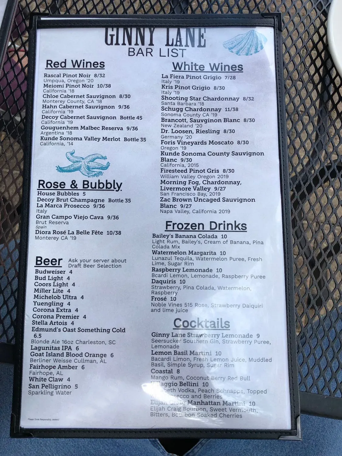 Menu 5