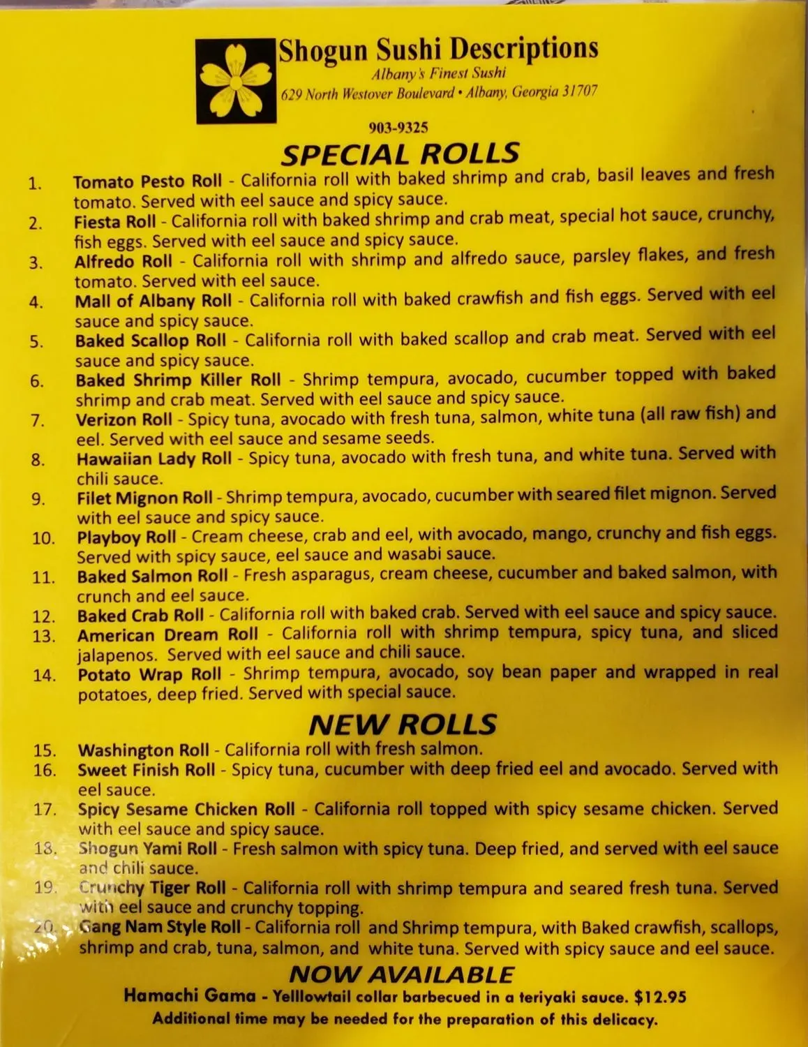 Menu 1