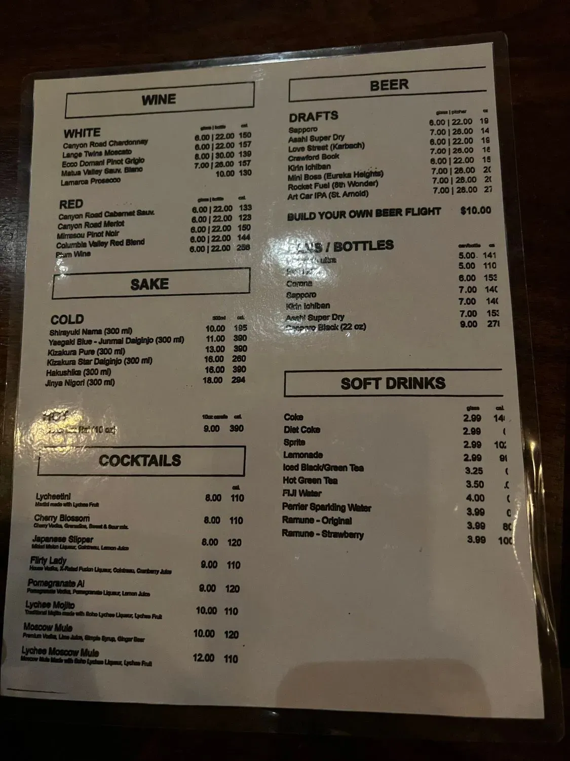 Menu 1