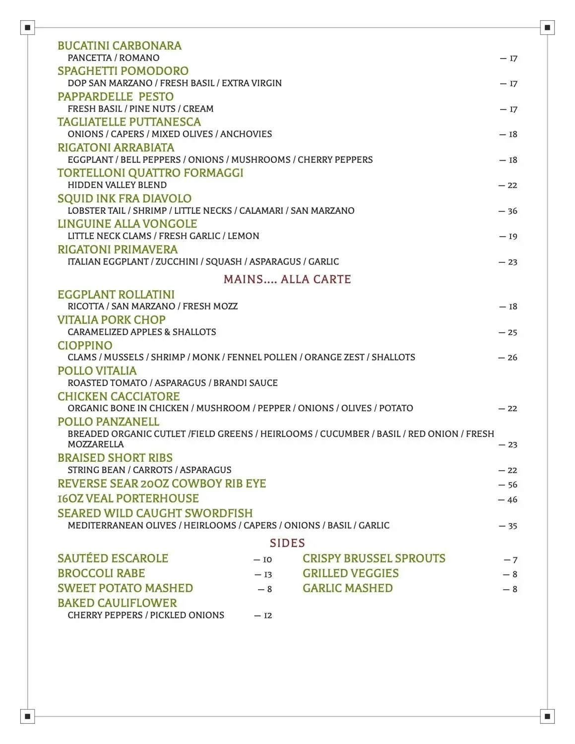 Menu 2