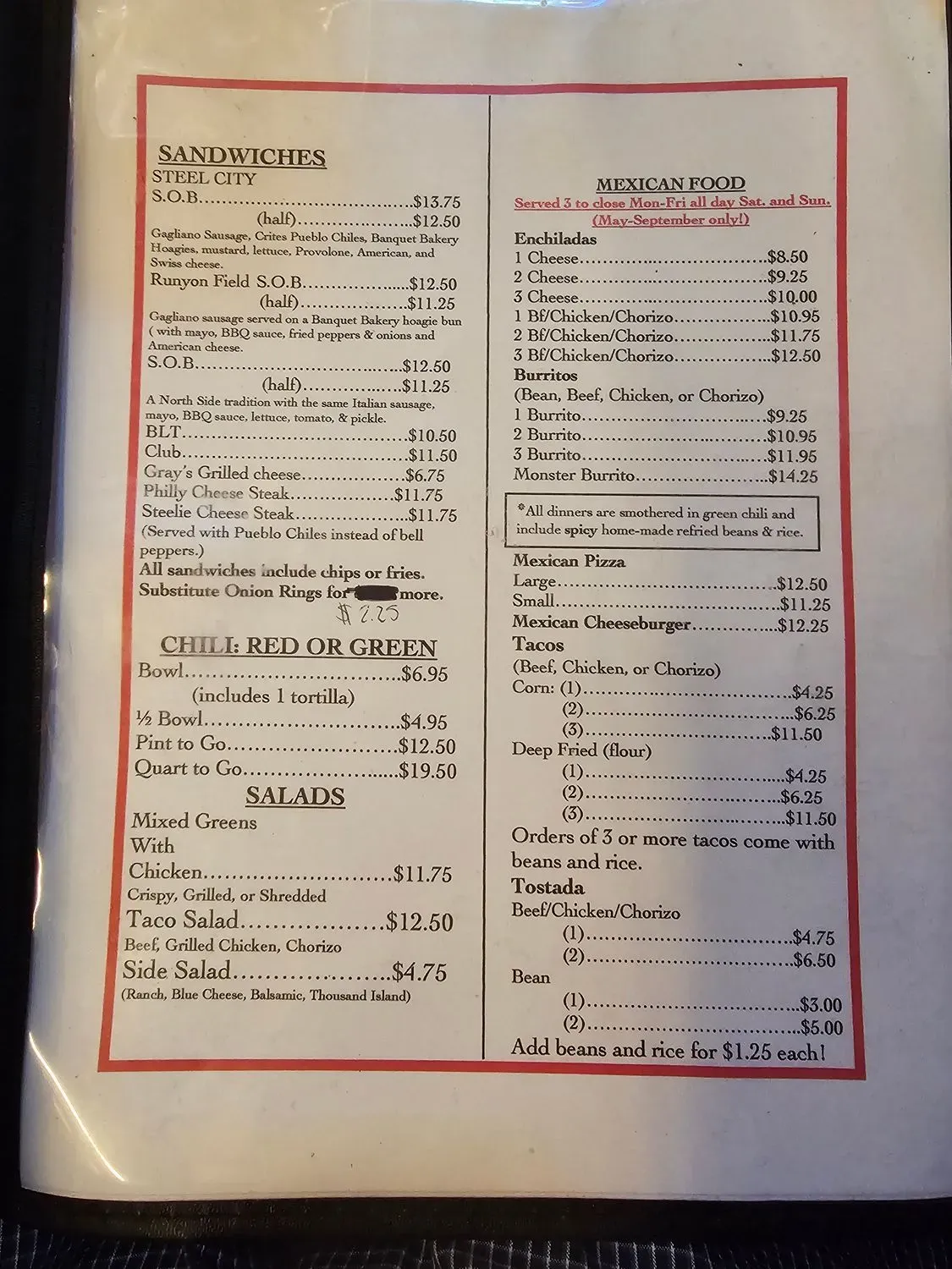 Menu 1