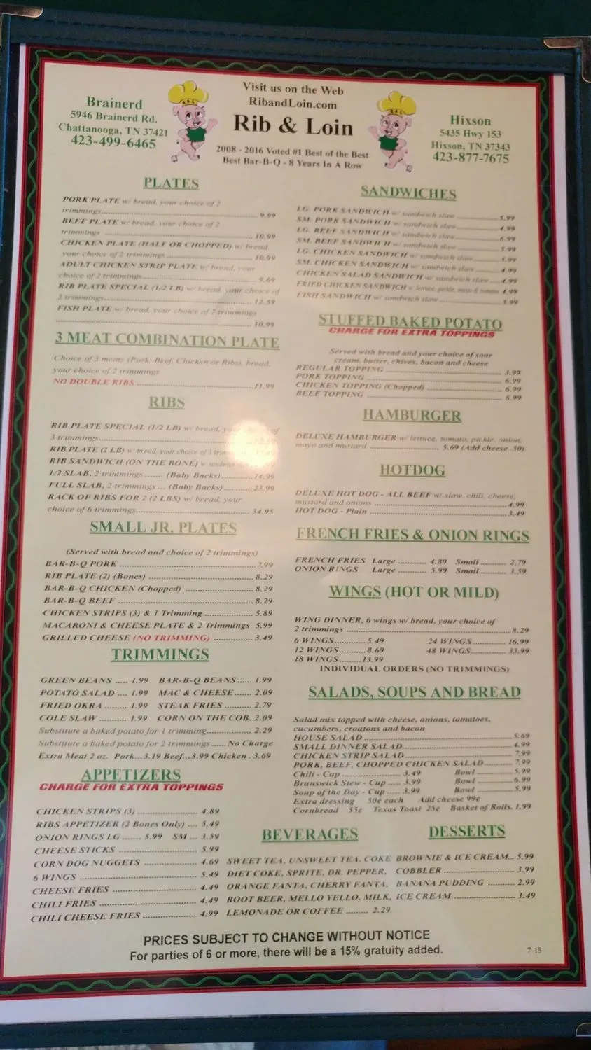 Menu 5