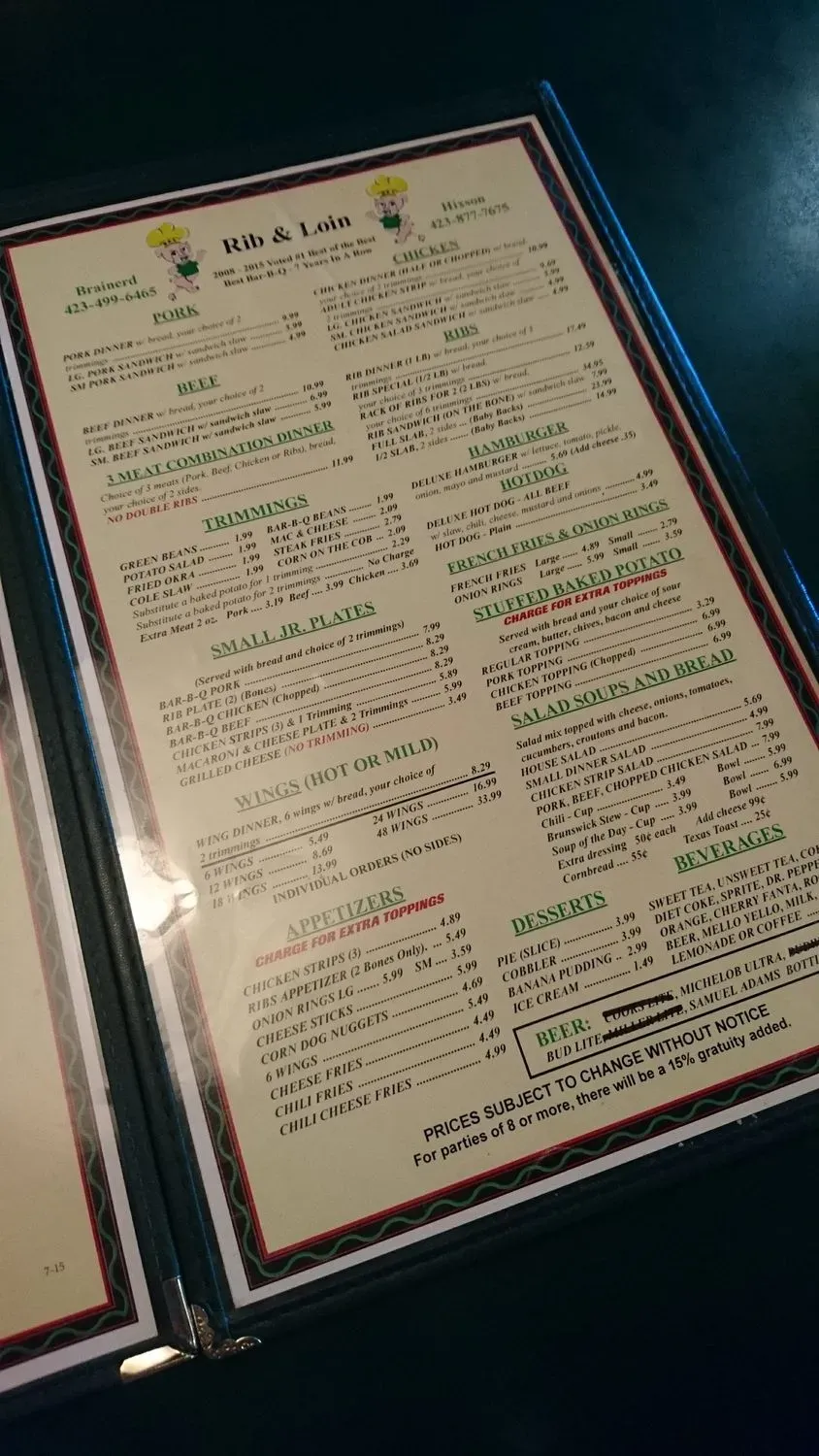 Menu 6